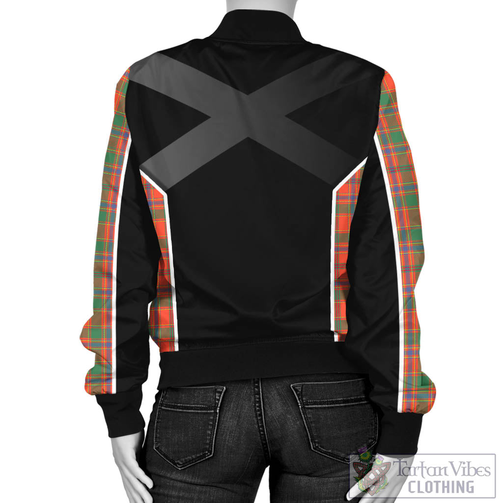 Tartan Vibes Clothing Munro Ancient Tartan Bomber Jacket with Family Crest and Scottish Thistle Vibes Sport Style