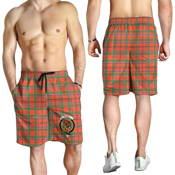 Munro Ancient Tartan Mens Shorts with Family Crest