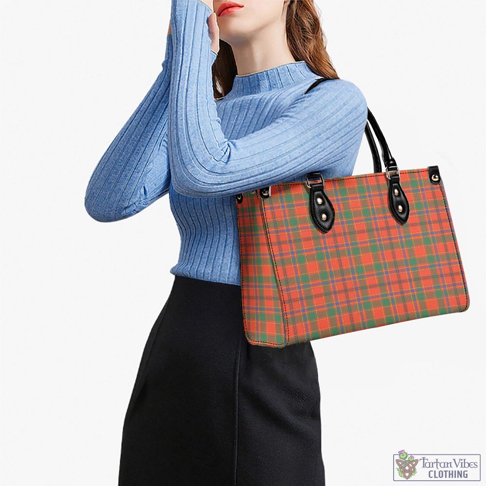 Tartan Vibes Clothing Munro Ancient Tartan Luxury Leather Handbags