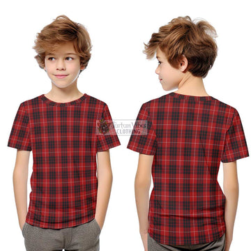 Munro Black and Red Tartan Kid T-Shirt