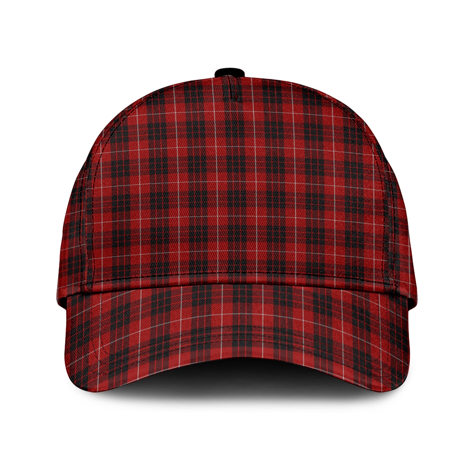 Munro Black and Red Tartan Classic Cap Classic Cap Universal Fit - Tartan Vibes Clothing