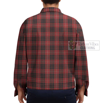 Munro Black and Red Tartan Unisex Lapel Cotton Jacket