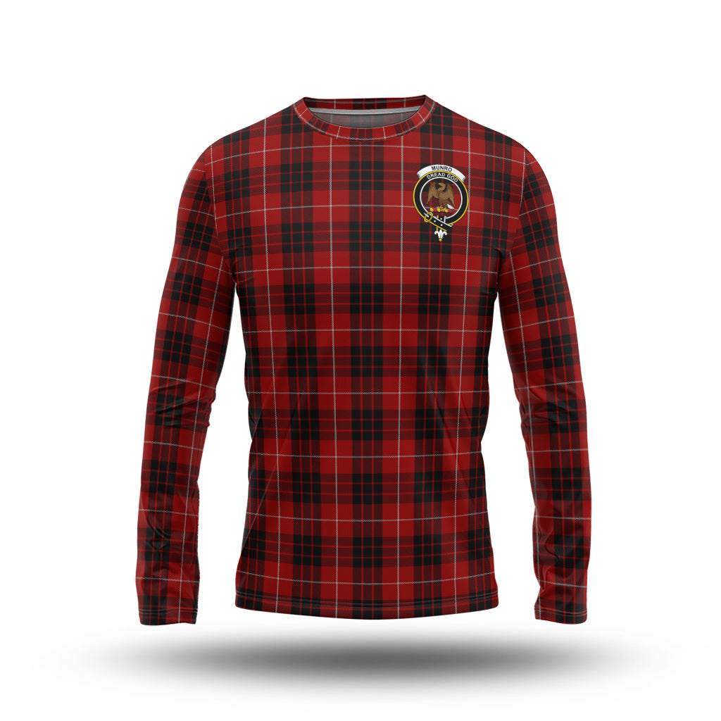 munro-black-and-red-tartan-long-sleeve-t-shirt-with-family-crest