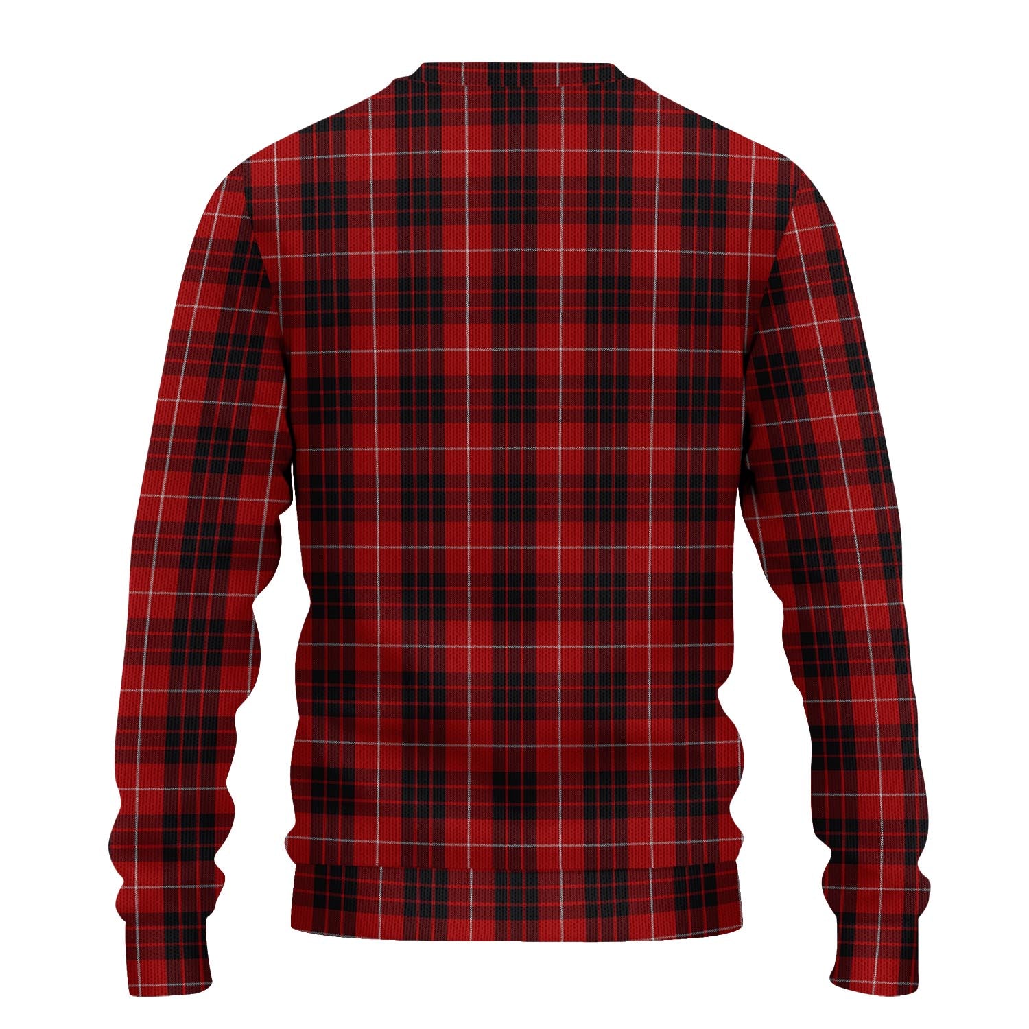 Munro Black and Red Tartan Knitted Sweater - Tartanvibesclothing