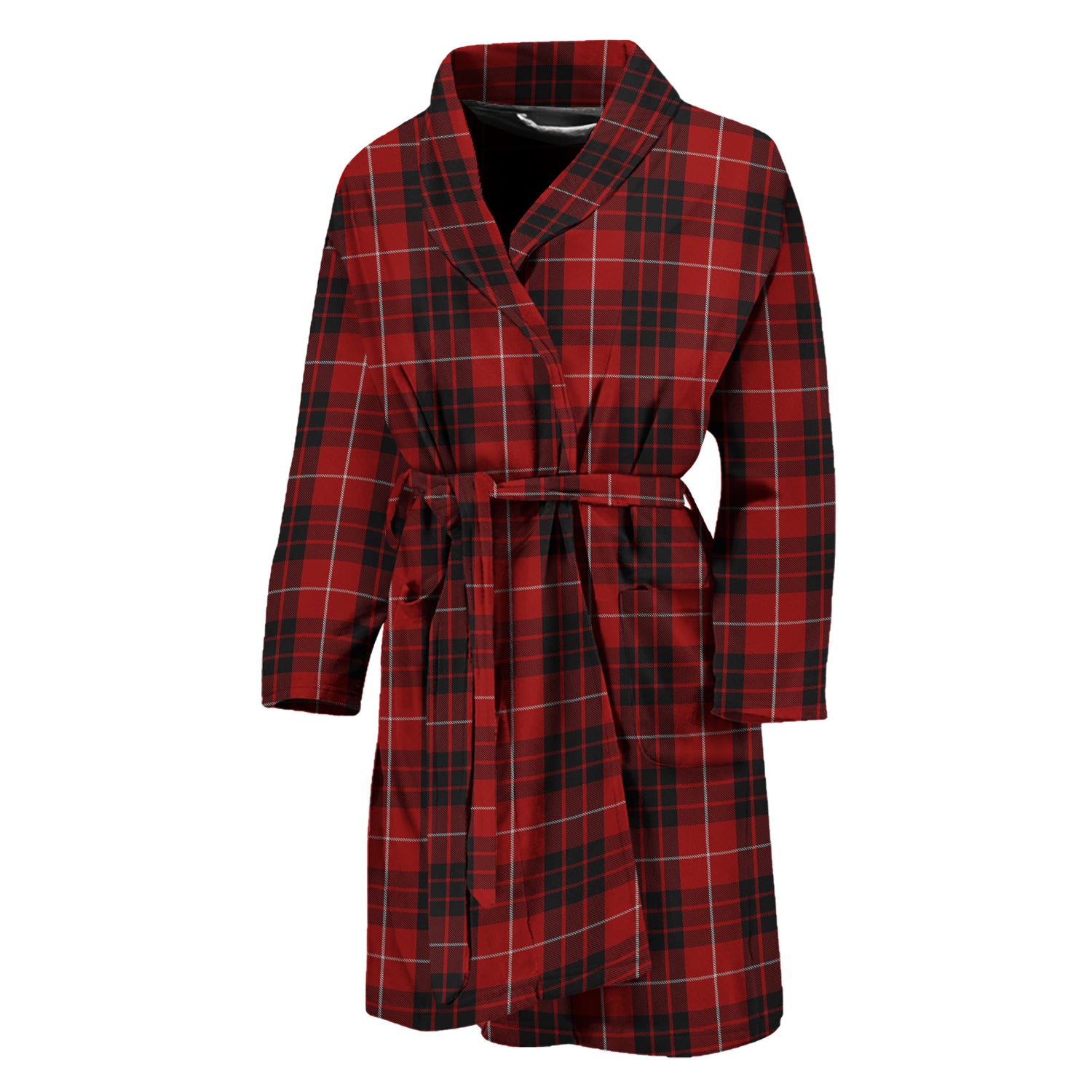 Munro Black and Red Tartan Bathrobe - Tartan Vibes Clothing