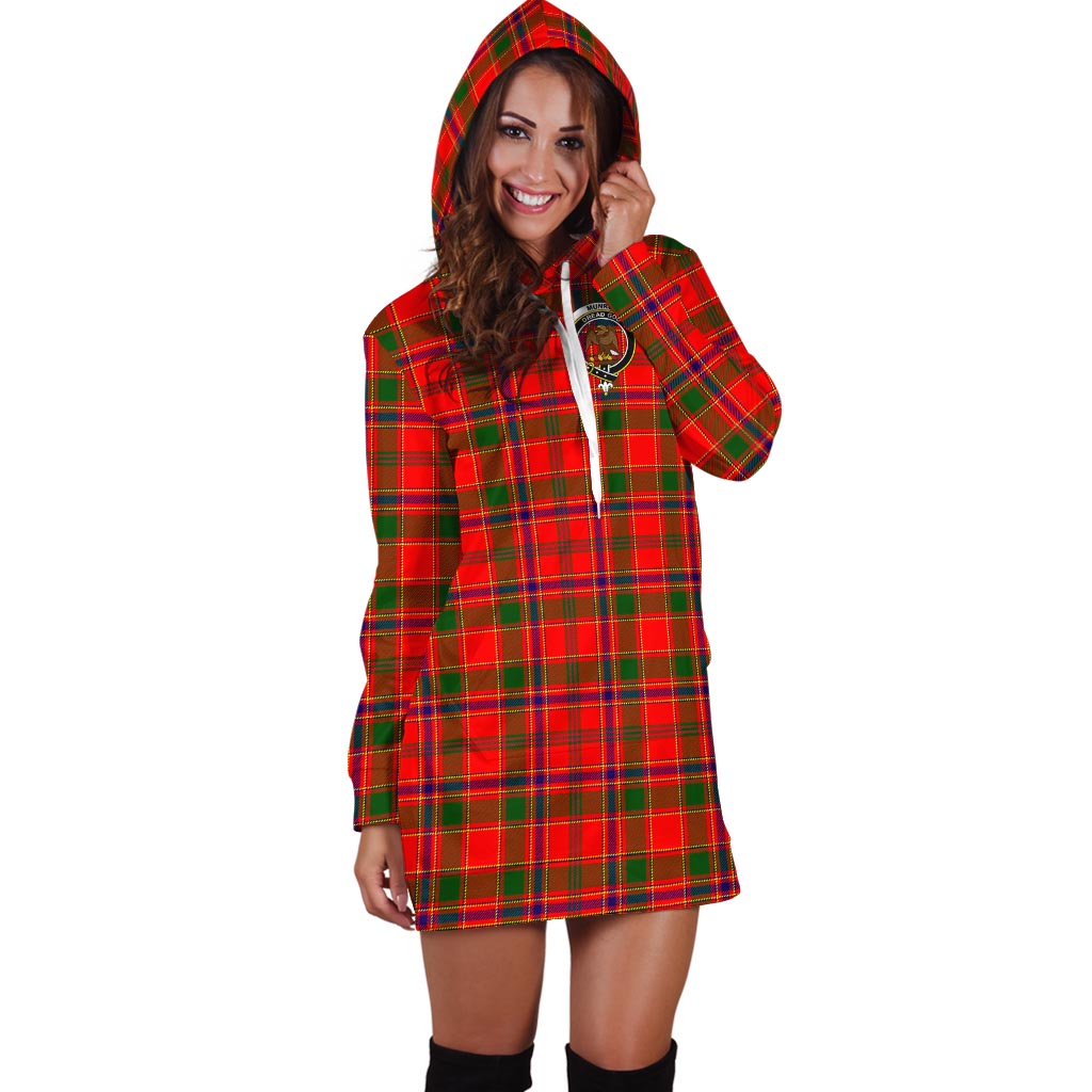 Munro Modern Tartan Hoodie Dress with Family Crest - Tartan Vibes Clothing