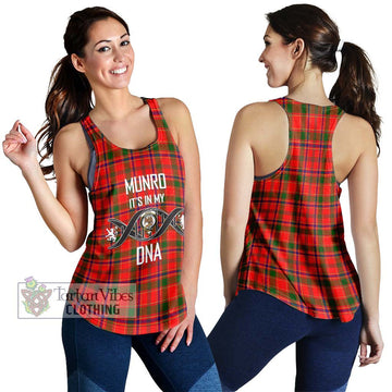 Munro Modern Tartan Women's Racerback Tanks with Family Crest DNA In Me Style