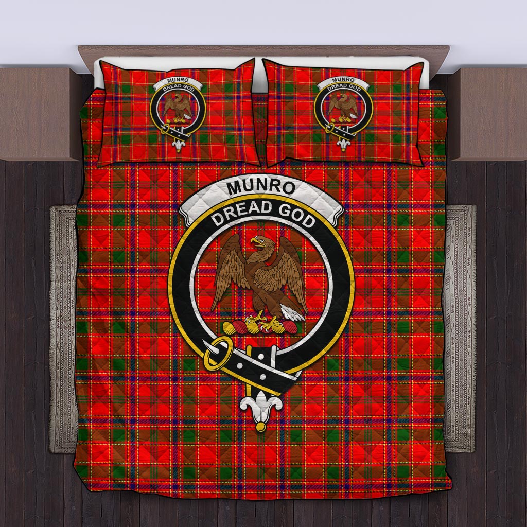 Munro Modern Tartan Quilt Bed Set with Family Crest Twin - Tartan Vibes Clothing