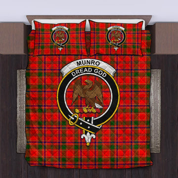 Munro Modern Tartan Quilt Bed Set with Family Crest