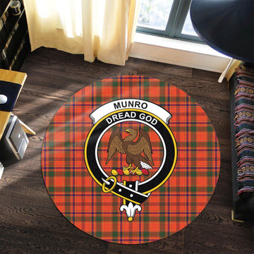 Munro Modern Tartan Round Rug with Family Crest