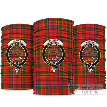 Munro Modern Tartan Neck Gaiters, Tartan Bandanas, Tartan Head Band with Family Crest