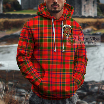 Munro Modern Tartan Cotton Hoodie with Family Crest