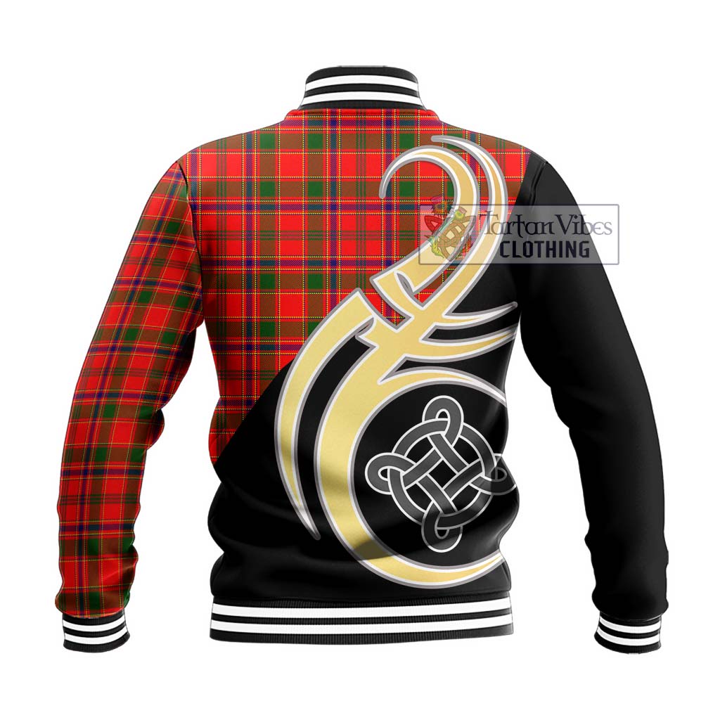 Munro Modern Tartan Baseball Jacket with Family Crest and Celtic Symbol Style - Tartan Vibes Clothing