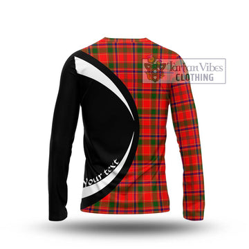 Munro Modern Tartan Long Sleeve T-Shirt with Family Crest Circle Style