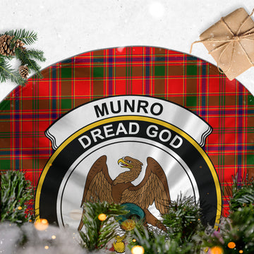 Munro Modern Tartan Christmas Tree Skirt with Family Crest