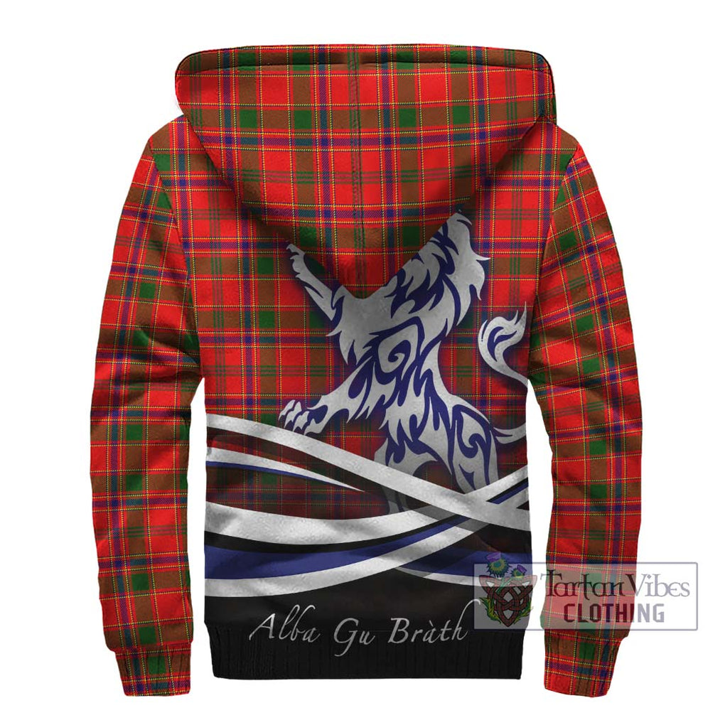 Munro Modern Tartan Sherpa Hoodie with Alba Gu Brath Regal Lion Emblem - Tartanvibesclothing Shop