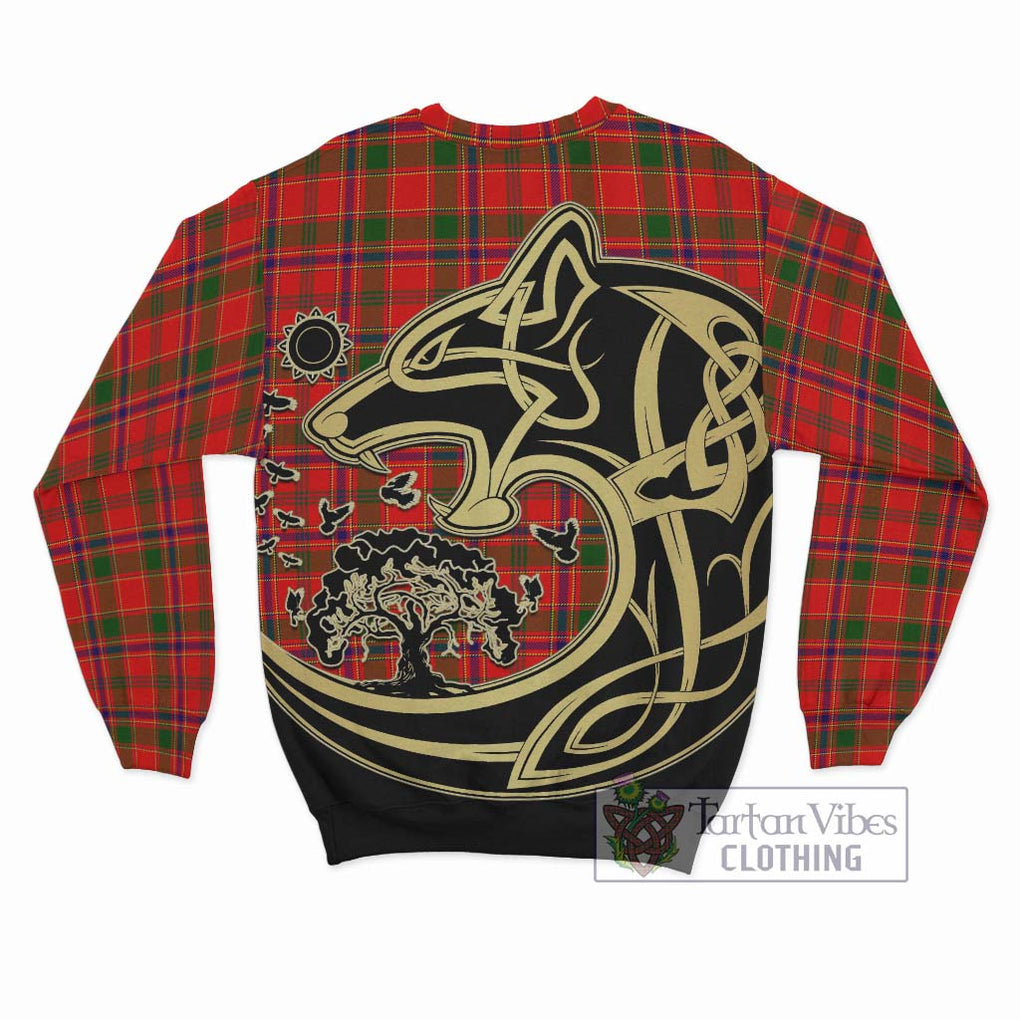 Munro Modern Tartan Sweatshirt with Family Crest Celtic Wolf Style - Tartan Vibes Clothing