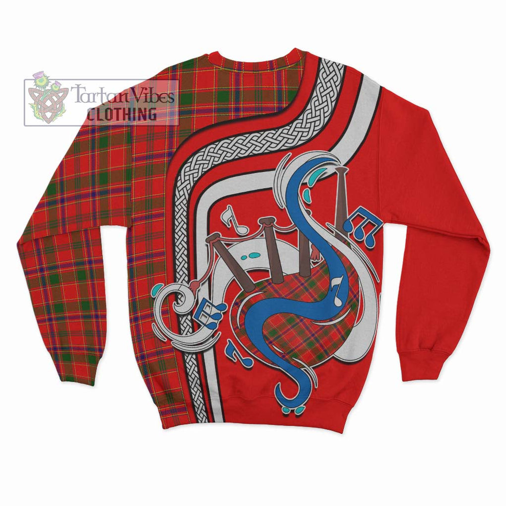 Tartan Vibes Clothing Munro Modern Tartan Sweatshirt with Epic Bagpipe Style