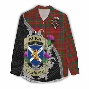 Munro (Monroe) Tartan Family Crest Women's Casual Shirt Lion Rampant Royal Thistle Shield Celtic Inspired