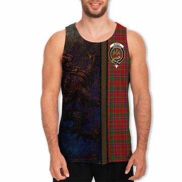 Munro (Monroe) Tartan Family Crest Men's Tank Top Alba Gu Brath Be Brave Lion Ancient Style