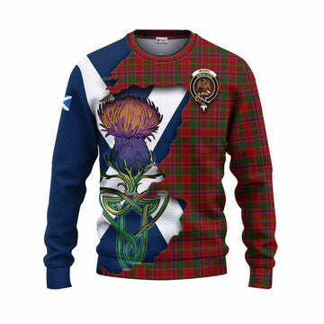 Munro (Monroe) Tartan Family Crest Knitted Sweater Scottish Thistle Celtic Inspired Unisex - Tartan Vibes Clothing