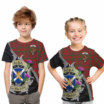 Munro (Monroe) Tartan Family Crest Kid T-Shirt Lion Rampant Royal Thistle Shield Celtic Inspired