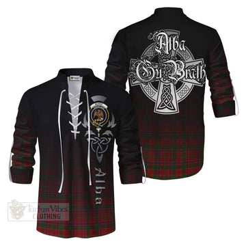 Munro (Monroe) Tartan Ghillie Kilt Shirt Featuring Alba Gu Brath Family Crest Celtic Inspired