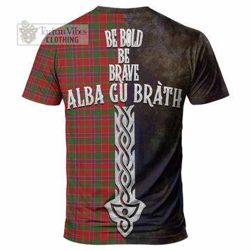 Munro (Monroe) Tartan Family Crest T-Shirt Alba Gu Brath Be Brave Lion Ancient Style