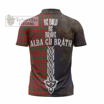 Munro (Monroe) Tartan Family Crest Zipper Polo Shirt Alba Gu Brath Be Brave Lion Ancient Style