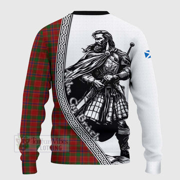 Munro (Monroe) Tartan Clan Crest Knitted Sweater with Highlander Warrior Celtic Style