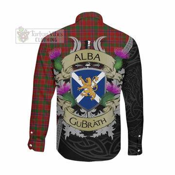 Munro (Monroe) Tartan Family Crest Long Sleeve Button Shirt Lion Rampant Royal Thistle Shield Celtic Inspired