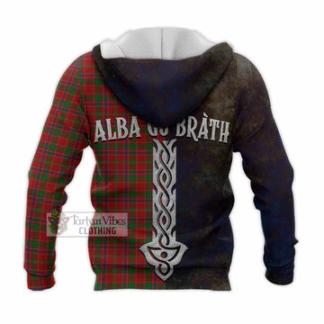 Munro (Monroe) Tartan Family Crest Knitted Hoodie Alba Gu Brath Be Brave Lion Ancient Style