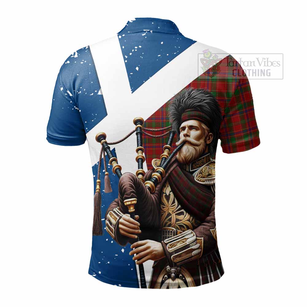 Munro (Monroe) Tartan Polo Shirt with Family Crest Scottish Bagpiper Vibes - Tartan Vibes Clothing