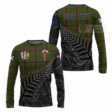 Murphy Crest Tartan Long Sleeve T-Shirt with New Zealand Silver Fern Half Style