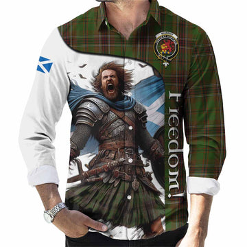 Murphy Crest Tartan Long Sleeve Button Shirt Inspired by the Freedom of Scottish Warrior