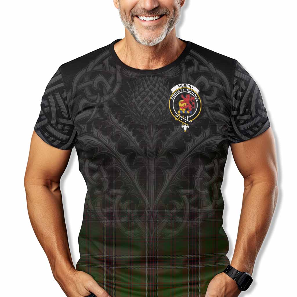 Tartan Vibes Clothing Murphy Tartan T-Shirt with Family Crest Celtic Thistle Vibes