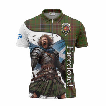 Murphy Crest Tartan Zipper Polo Shirt Inspired by the Freedom of Scottish Warrior