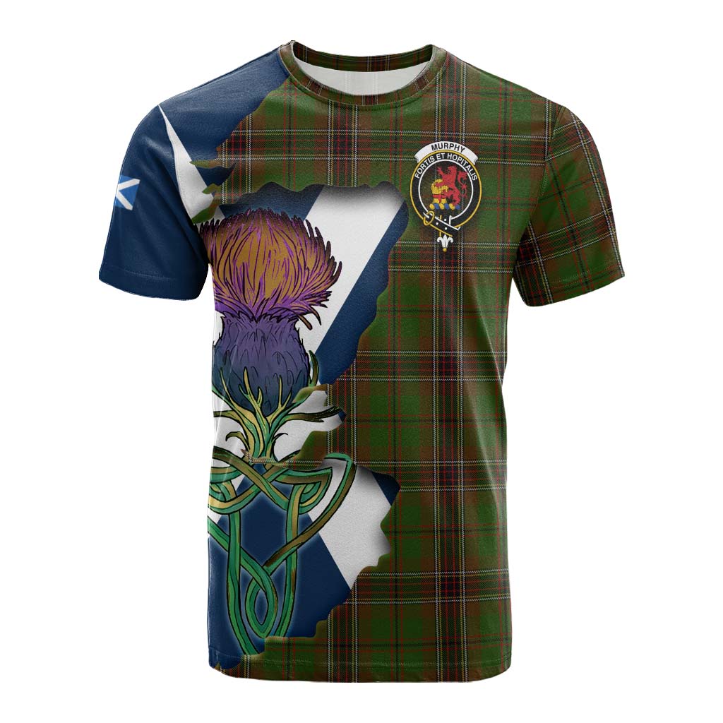 Murphy Tartan Family Crest Cotton T-shirt Scottish Thistle Celtic Inspired Kid's Shirt - Tartan Vibes Clothing