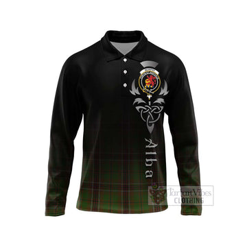 Murphy Tartan Long Sleeve Polo Shirt Featuring Alba Gu Brath Family Crest Celtic Inspired Unisex - Tartan Vibes Clothing