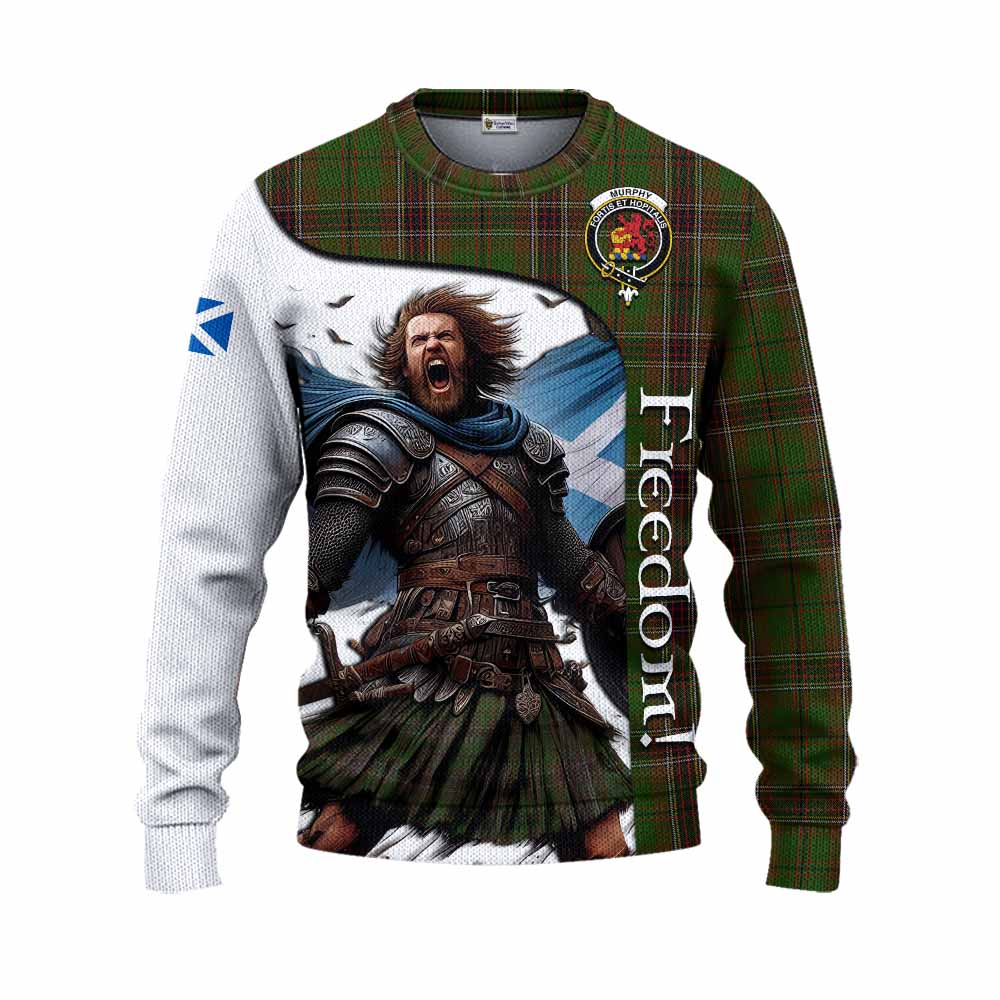 Tartan Vibes Clothing Murphy Crest Tartan Knitted Sweater Inspired by the Freedom of Scottish Warrior