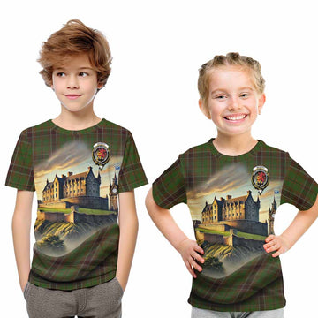 Murphy Tartan Family Crest Kid T-Shirt with Scottish Ancient Castle Style Youth XL Size14 - Tartan Vibes Clothing