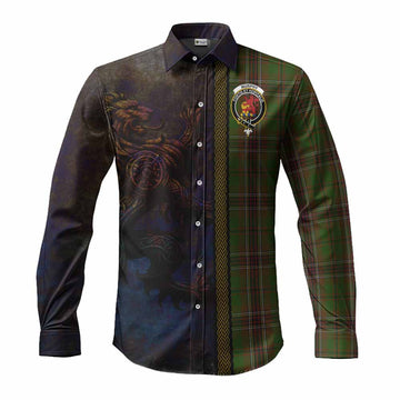 Murphy Tartan Family Crest Long Sleeve Button Shirt Alba Gu Brath Be Brave Lion Ancient Style Men's Shirt S - Tartan Vibes Clothing