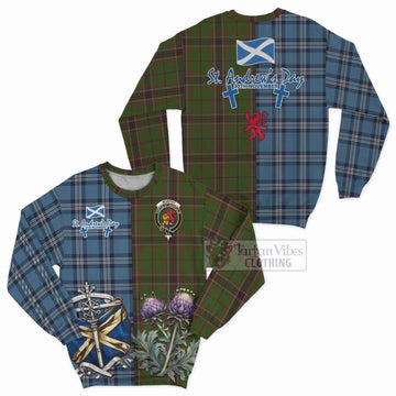 Murphy Tartan Sweatshirt Happy St. Andrew's Day Half Tartan Style