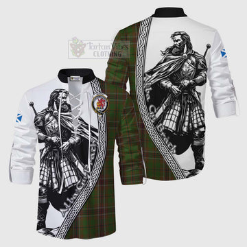 Murphy Tartan Clan Crest Ghillie Kilt Shirt with Highlander Warrior Celtic Style