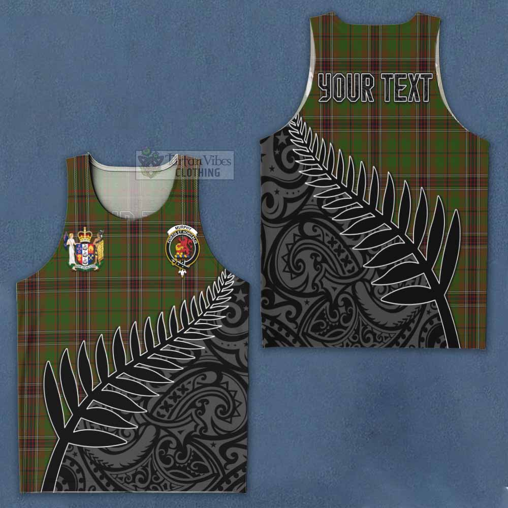 Tartan Vibes Clothing Murphy Crest Tartan Men's Tank Top with New Zealand Silver Fern Half Style