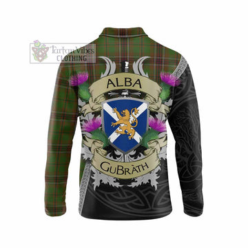 Murphy Tartan Family Crest Long Sleeve Polo Shirt Lion Rampant Royal Thistle Shield Celtic Inspired - Tartan Vibes Clothing