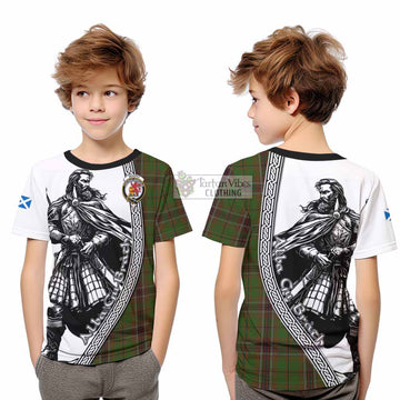 Murphy Tartan Clan Crest Kid T-Shirt with Highlander Warrior Celtic Style - Tartan Vibes Clothing