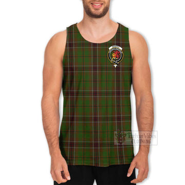 Murphy Tartan Men's Tank Top with Family Crest Celtic Skull Style