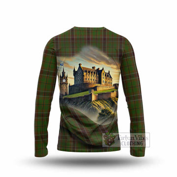 Murphy Tartan Family Crest Long Sleeve T-Shirt with Scottish Ancient Castle Style - Tartan Vibes Clothing