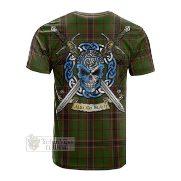 Murphy Tartan Cotton T-shirt with Family Crest Celtic Skull Style Men's Shirt - Tartan Vibes Clothing